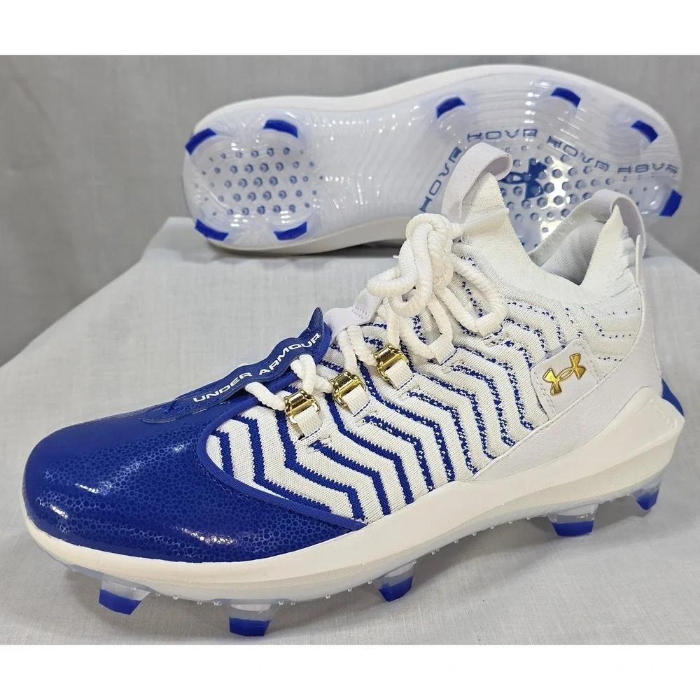 Under Armour HOVR Bryce Harper 7 Low TPU Baseball Cleats‎ White Blue Size 10